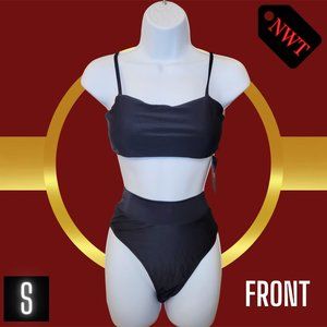 Small NWT Black Two Piece Bikini | Black 2 piece swimsuit